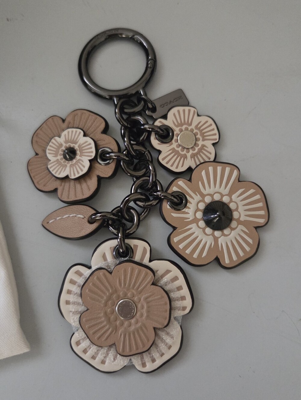 Coach Tea Rose Mix Bag Charm In Multi